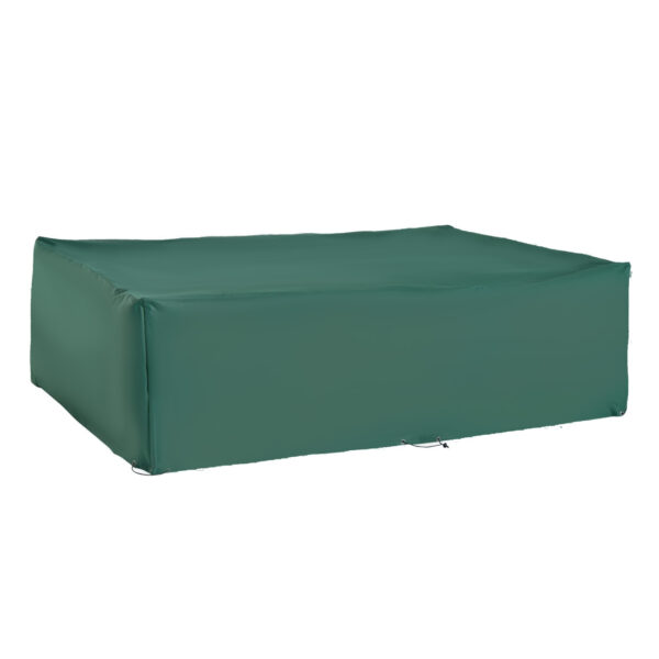 Outsunny Rattan Furniture Cover, UV and Rain Protective Outdoor Garden Rectangular Waterproof Shelter, 222x155x67cm, Green Aosom UK