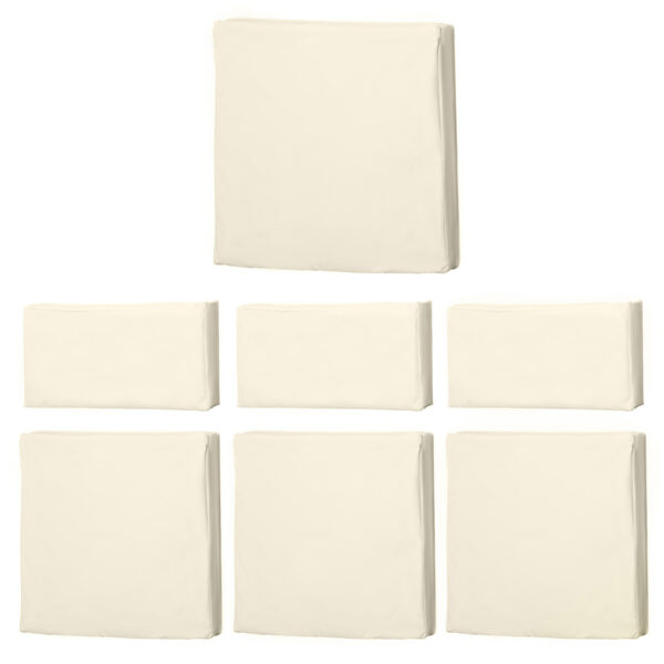 Outsunny Rattan Furniture Cushion Cover Replacement Set, 7 pcs