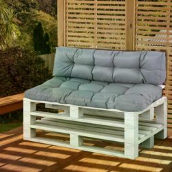 Outsunny Tufted Pallet Cushions: Cosy Indoor/Outdoor Seating, Dark Grey Hue Aosom UK