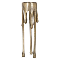 Richmond Interiors Lorin Brushed Gold Candle Holder - Large