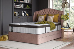 Sealy Arden Elevate Ultra Posturepedic Mattress + Premium Divan Bed, Charcoal Grey, No Storage, Single