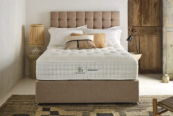Sleepeezee Campaign for Wool Luxe 2800 Mattress + Premium Divan Bed, Charcoal Grey, 2 Drawers, Single