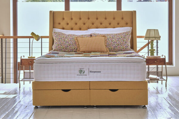 Sleepeezee Campaign for Wool Luxe 3700 Mattress + Premium Divan Bed, Charcoal Grey, No Storage, Single