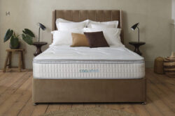 Sleepeezee Cool Refresh 2300 Memory Pillow Top Mattress + Premium Divan Bed, Charcoal Grey, No Storage, Single