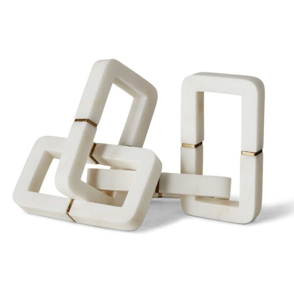 Uttermost Black Label Connection Sculpture - White Marble