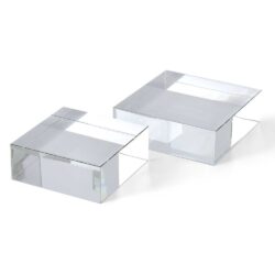 Uttermost Black Label Square Risers/Sculptures - Set of 2 - Crystal