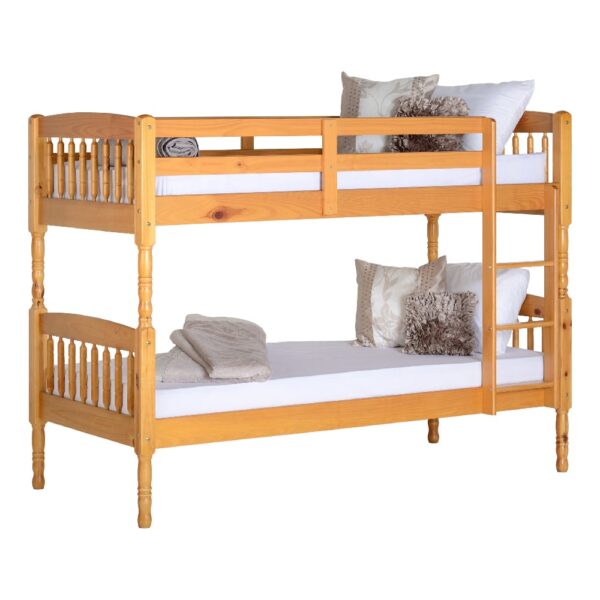 Adrian Wooden Children Bunk Bed In Antique Pine