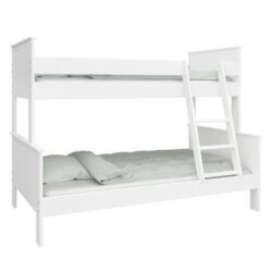 Albia Wooden Large Children Bunk Bed In White