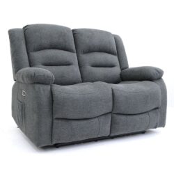 Alta Fabric Electric Recliner 2 Seater Sofa In Graphite