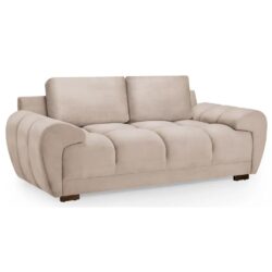 Aztec Plush Velvet 2 Seater Sofa In Mocha