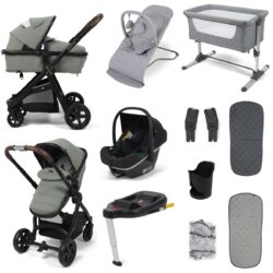 BabyLo Panorama XTi Essential Travel System & Starter Nursery Bundle, Fern Green