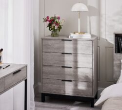 Bali - 4 Drawer Chest - Oak - Wooden - Happy Beds