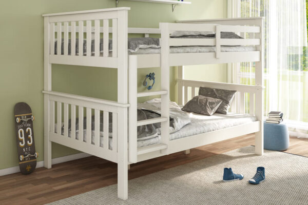 Bella White Quadruple Bunk Bed, One Size