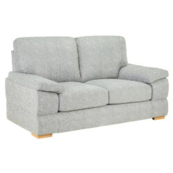 Benton Fabric 2 Seater Sofa In Silver