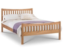 Bergamo - Double - Solid Oak Wooden Bed Frame - Double - Happy Beds