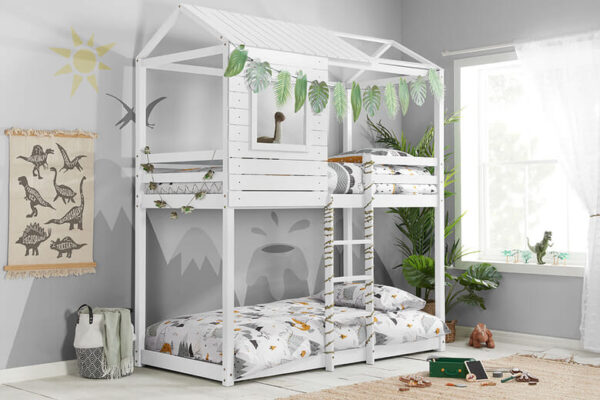 Birlea Adventure White Kids Bunk Bed, Single