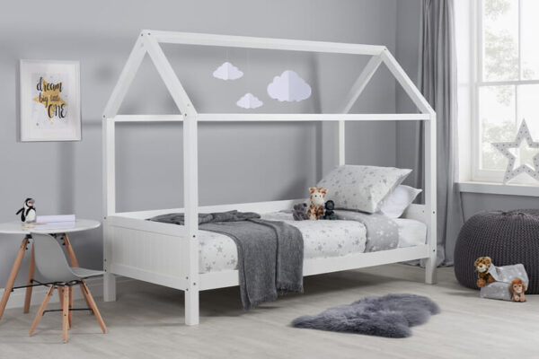 Birlea Home Kids Bed, Birlea_White Coated Pine, Single