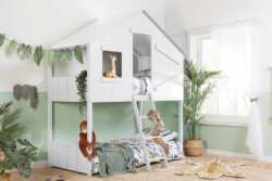 Birlea Safari Kids Bunk Bed, Birlea_White Coated Pine, One Size