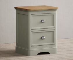 Brampton Soft Green Painted 2 Drawer Bedside Chest