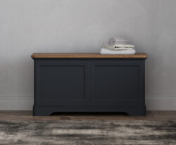 Bridstow Oak and Blue Painted Blanket Box