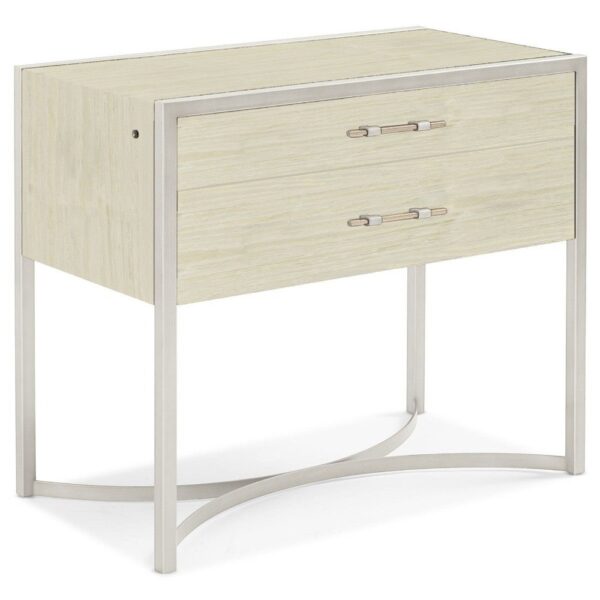 Caracole Modern Remix Large Bedside Table In Pearl