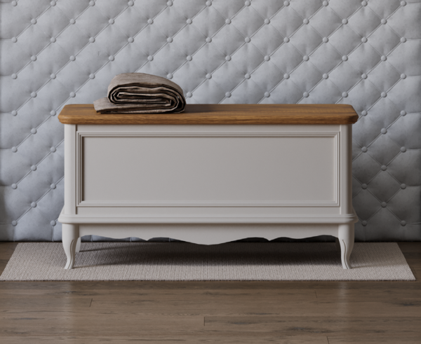 Chateau Oak and Soft White Painted Blanket Box