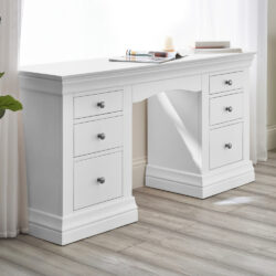 Clermont - 6-Drawer Dressing Table - Surf White - Wooden - Happy Beds