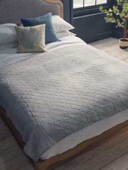 Cotton Black & White Quilted Throw