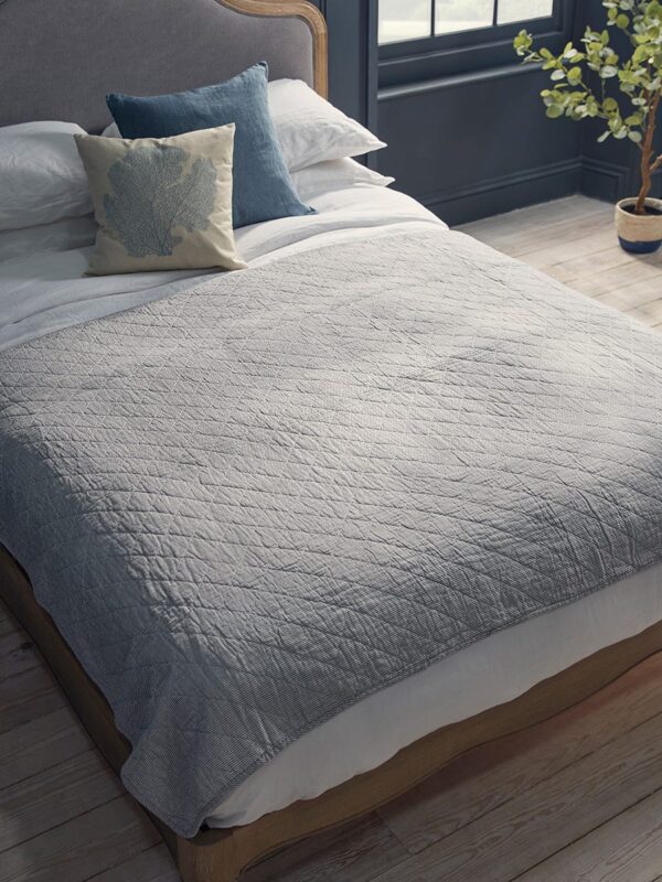 Cotton Black & White Quilted Throw