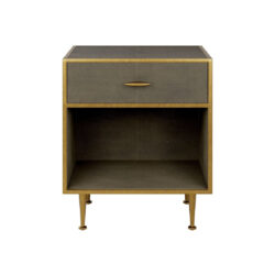 DI Designs Hampton Bedside Table - Grey Shagreen