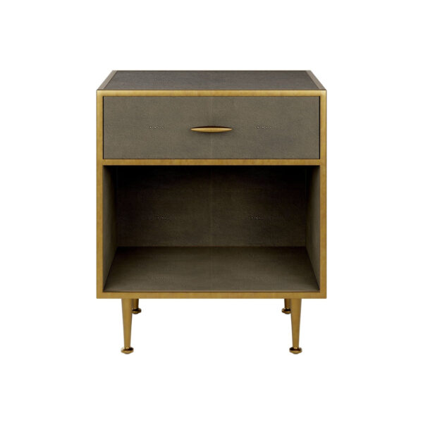 DI Designs Hampton Bedside Table - Grey Shagreen