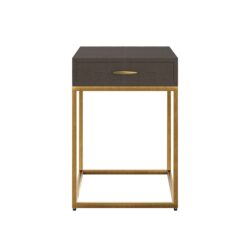 DI Designs Hampton Bedside Table in Brown Shagreen