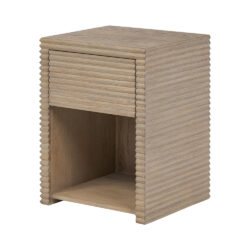 DI Designs Wickham Ribbed Oak Bedside Table 1 Drawer