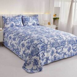 Easylife Toile De Jouy Bedspread, Size Single