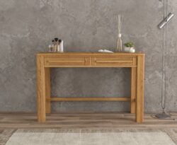 Eclipse Solid Oak Dressing Table / Compact Desk