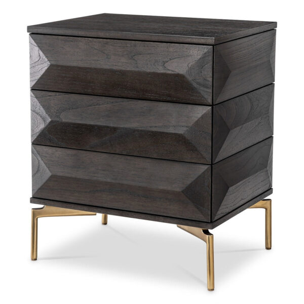 Eichholtz Denver Bedside Table in Mocha Oak Veneer