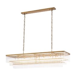 Eichholtz East Rectangular Chandelier in Antique Brass