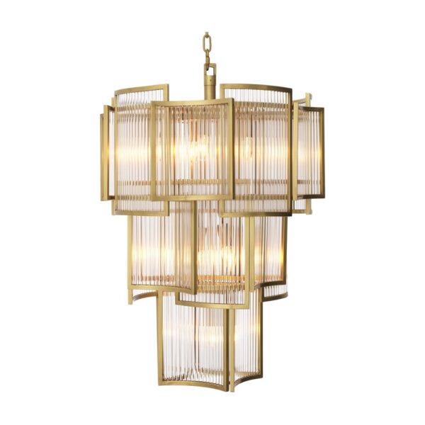Eichholtz Jet Set Chandelier in Antique Brass