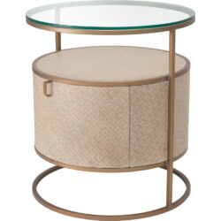 Eichholtz Napa Valley Bedside Table in Woven Washed Oak Venee