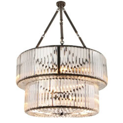 Eichholtz infinity Double Chandelier in Bronze Highlight Finish