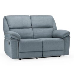 Elia Fabric Recliner 2 Seater Sofa In Grey