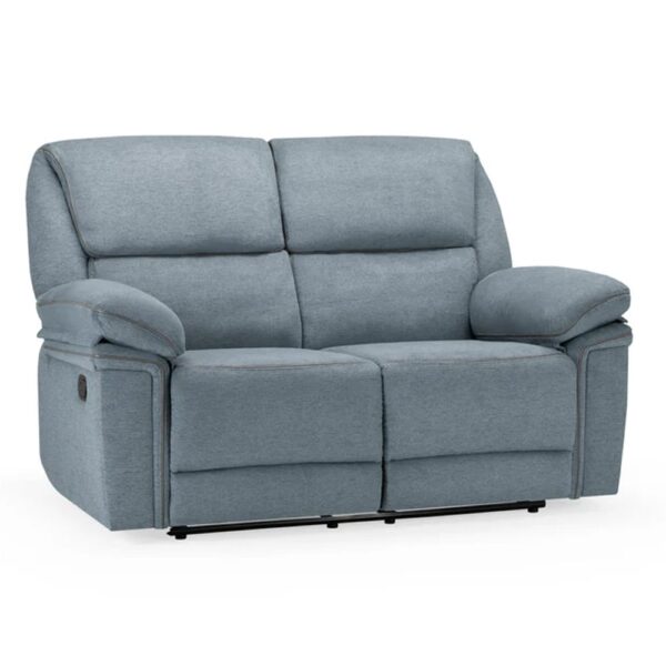 Elia Fabric Recliner 2 Seater Sofa In Grey