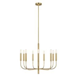 Elstead Brianna 9 Light Chandelier Burnished Brass