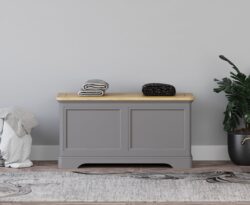 Felton Oak and Light Grey Painted Blanket Box