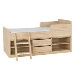 Floyd Wooden Low Sleeper Children Bed In Sonoma Oak