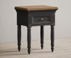 Francis Oak and Charcoal Grey Painted Bedside Table