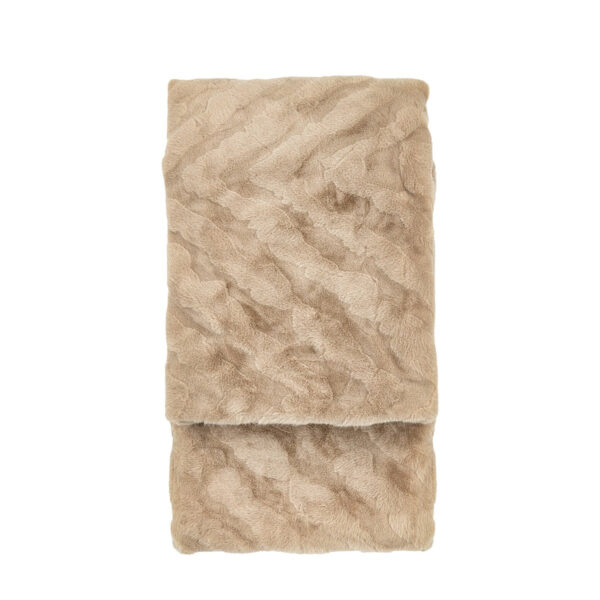 Gallery Interiors Chevron Rabbit Fur Throw Mink