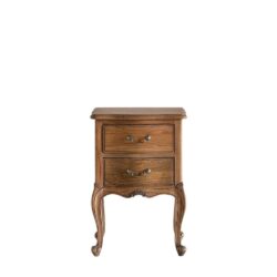 Gallery Interiors Chic Bedside Table in Weathered Wood