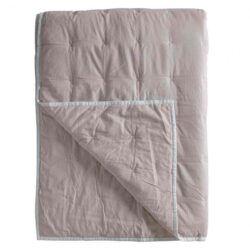 Gallery Interiors Cotton Stitch Blanket Bedspread in White Blush