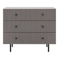 Gallery Interiors Denton 3 Drawer Chest in Grey